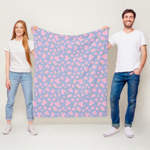 Romantic Antique Rose Design Fleece Blanket