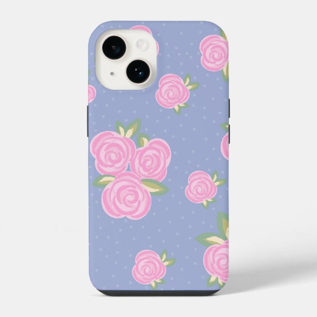 Romantic Antique Rose Design iPhone Case (Back)