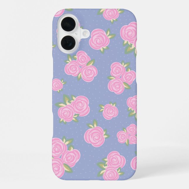 Romantic Antique Rose Design iPhone Case (Back)