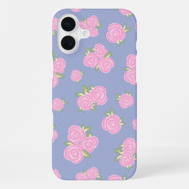 Romantic Antique Rose Design iPhone Case (Back)
