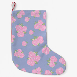 Romantic Antique Rose Design Small Christmas Stocking