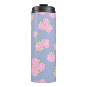 Romantic Antique Rose Design Thermal Tumbler
