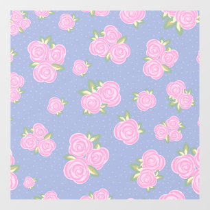 Romantic Antique Rose Design Window Cling