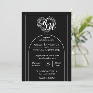Romantic Arch Style Photo Wedding Invitation 