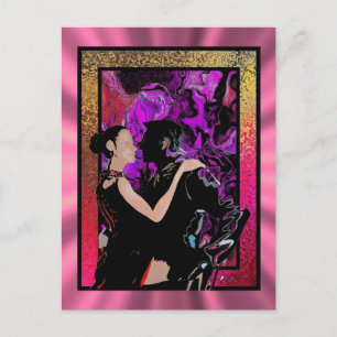 Romantic Art Deco style dancers Postcard