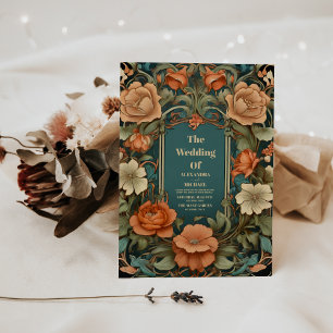 Romantic  Art Nouveau Wedding Invitation
