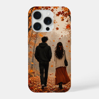 Romantic Autumn Couple iPhone 15 Pro Case | Fall F