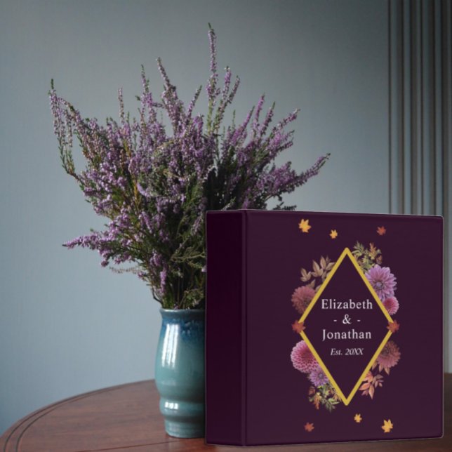 Romantic Autumn Dahlia Wedding Album Binder (Creator Uploaded)
