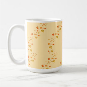 romantic Autumn Leaves ivory Coffee Mug