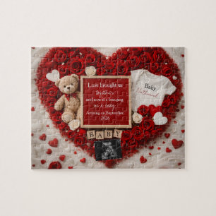 Romantic baby reveal pregnancy announcement gift  jigsaw puzzle