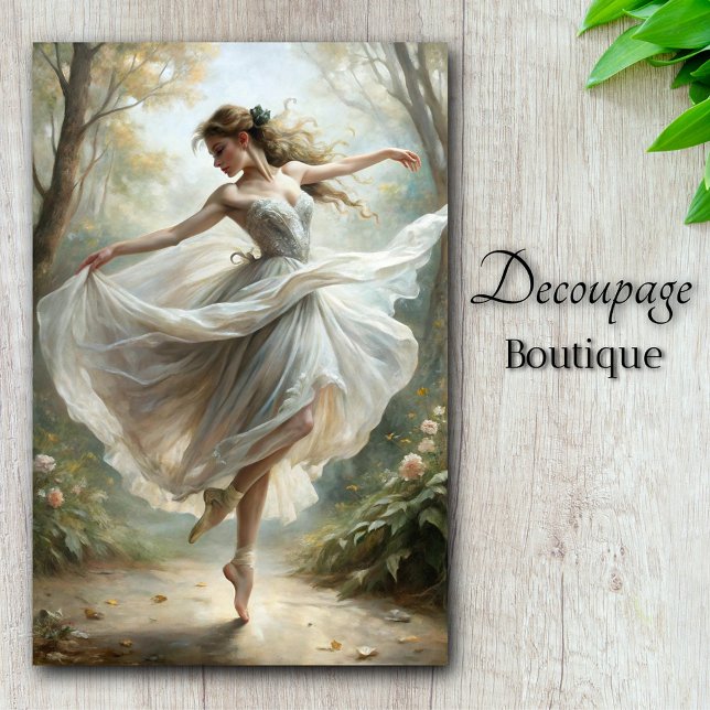 Romantic Ballerina Dance Forest Decoupage Tissue Paper (Romantic Ballerina Dance Forest Decoupage Tissue Paper)