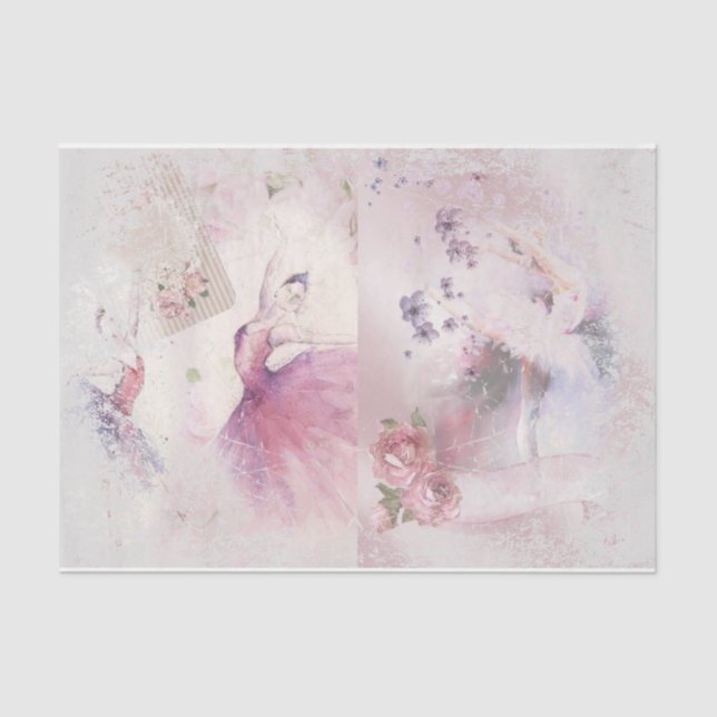 Romantic Ballerina Design Series 3 Tissue Paper (Front)