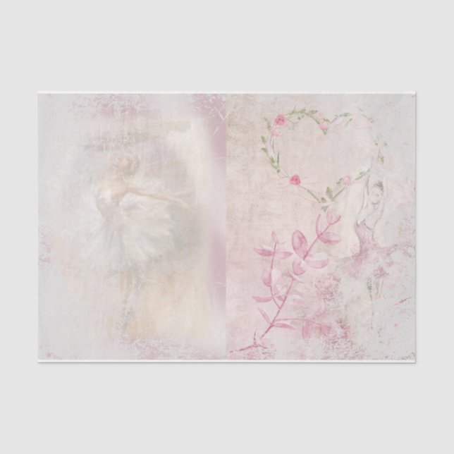 Romantic Ballerina Design Series 4 Tissue Paper (Front)