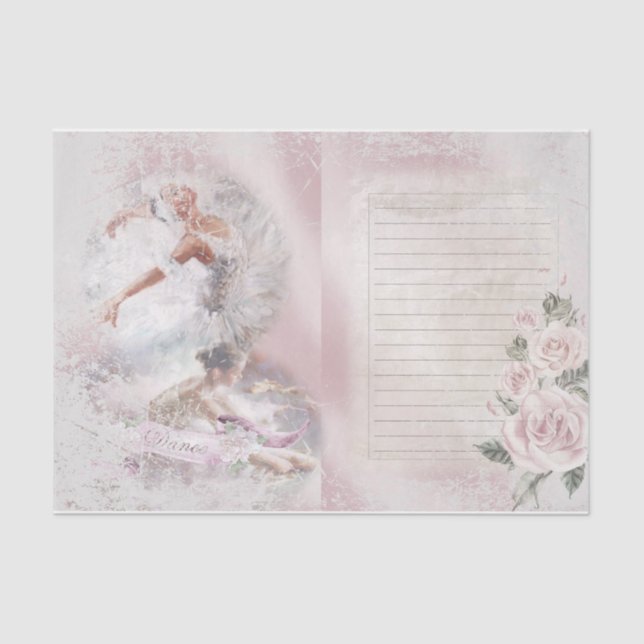 Romantic Ballerina Design Series 5 Tissue Paper (Front)
