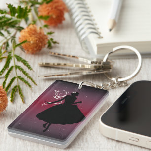 Romantic Ballerina & Rose Silhouette Acrylic– Keychain