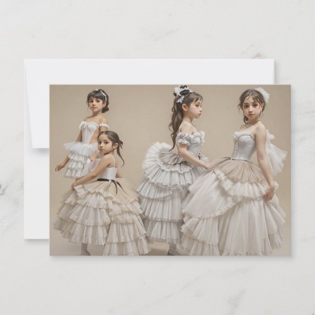 Romantic Ballerinas Invitation (Front)