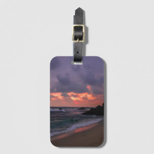 Romantic Beach at Dusk Luggage Tag