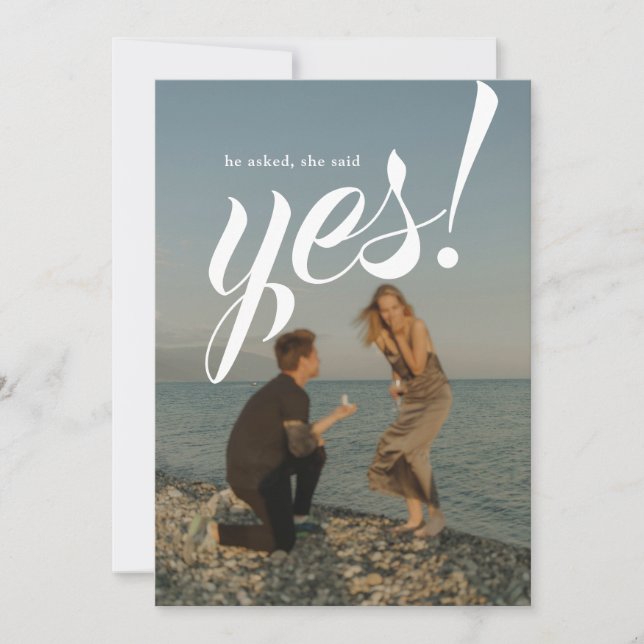 Romantic Beach Engagement Party Invitation (Front)