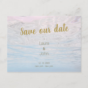 Romantic Beach Save The Date Wedding Invitation Postcard