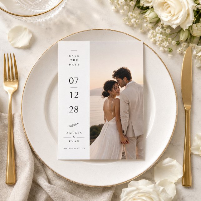 Romantic Beach Sunset Save the Date Wedding Photo  (Creator Uploaded)
