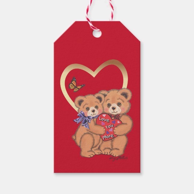Romantic Bear Gift Tags (Front)