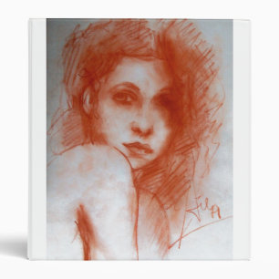 ROMANTIC BEAUTY / Woman Portrait in Sepia Brown Binder