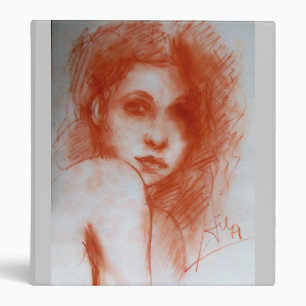 ROMANTIC BEAUTY / Woman Portrait in Sepia Brown Binder