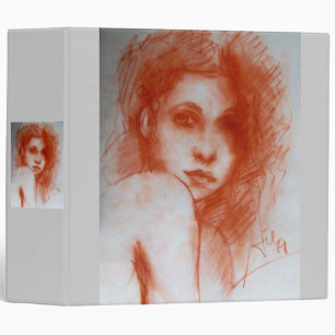 ROMANTIC BEAUTY / Woman Portrait in Sepia Brown Binder