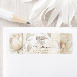 Romantic Beige Peonies Floral Vintage Fall Wedding