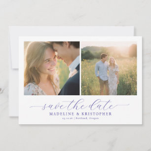 Romantic Beige Photo Collage Save The Date