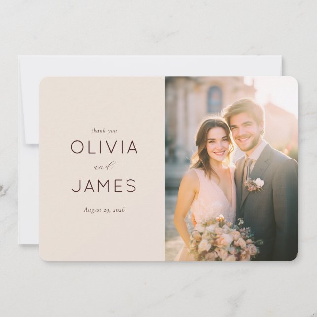 Romantic Beige Wedding Invitation (Devant)