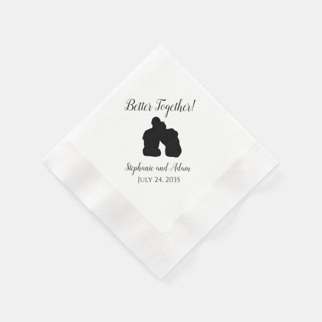 Romantic Better Together Wedding Napkins (Corner)
