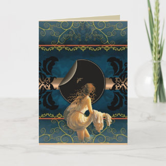 Romantic Birthday Card - Woman in the Water