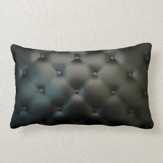 Romantic Black Beautiful Leather Lumbar Pillow