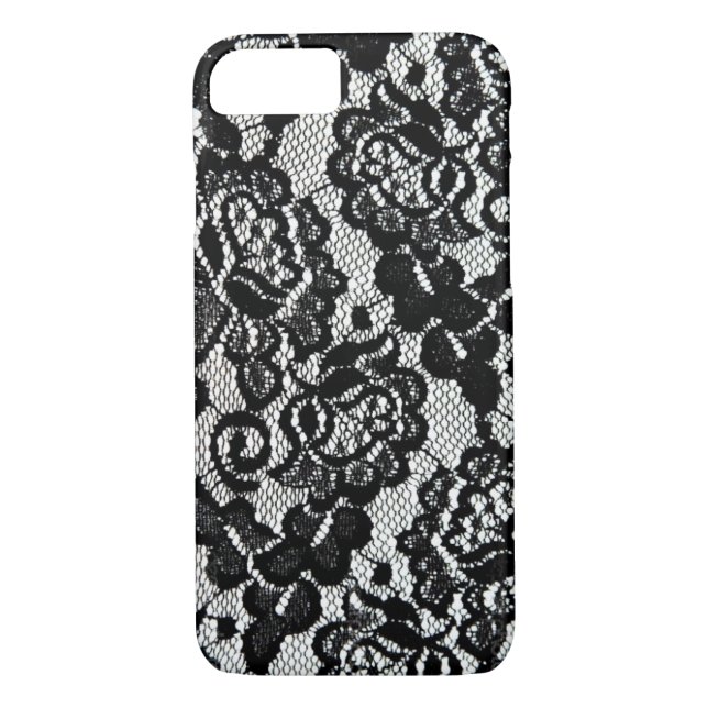 Romantic Black Lace Pattern. Case-Mate iPhone Case (Back)