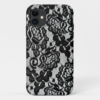Romantic Black Lace Pattern. iPhone 11 Case
