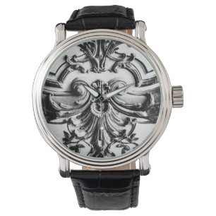 Romantic Black & White Fleur de Lis - Versailles Watch