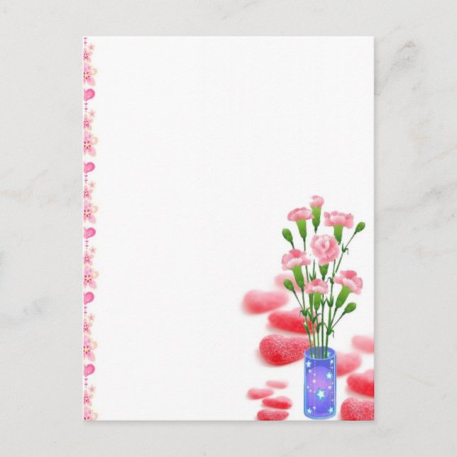 Romantic Blissful Blossoms Postcard (Front)
