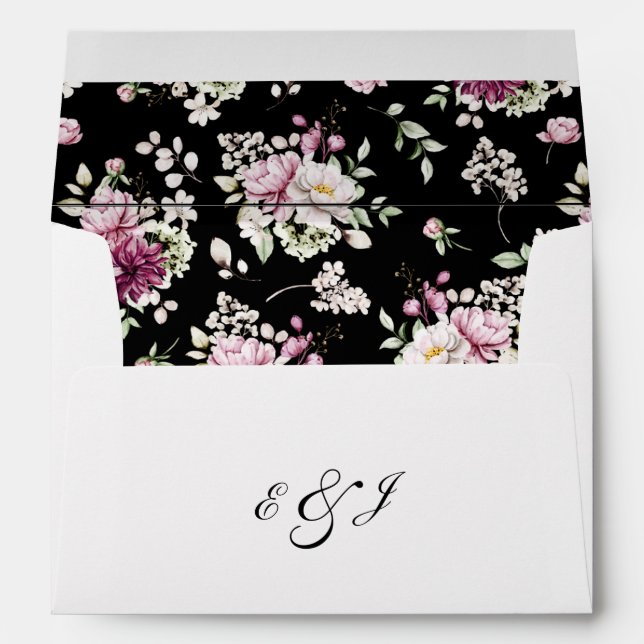 Romantic Bloom Floral Peony Envelope (Back (Bottom))