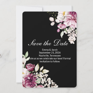   Romantic Bloom Floral Peony   Save The Date