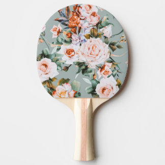 Romantic Blossom Haven Ping Pong Paddle
