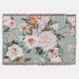 Romantic Blossom Haven Throw Blanket