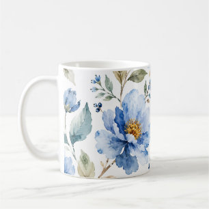 Romantic Blue Blossoms Coffee Mug