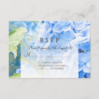 Romantic blue blue heaven, request RSVP card