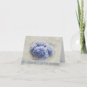 Romantic Blue Hydrangeas Thank You Card