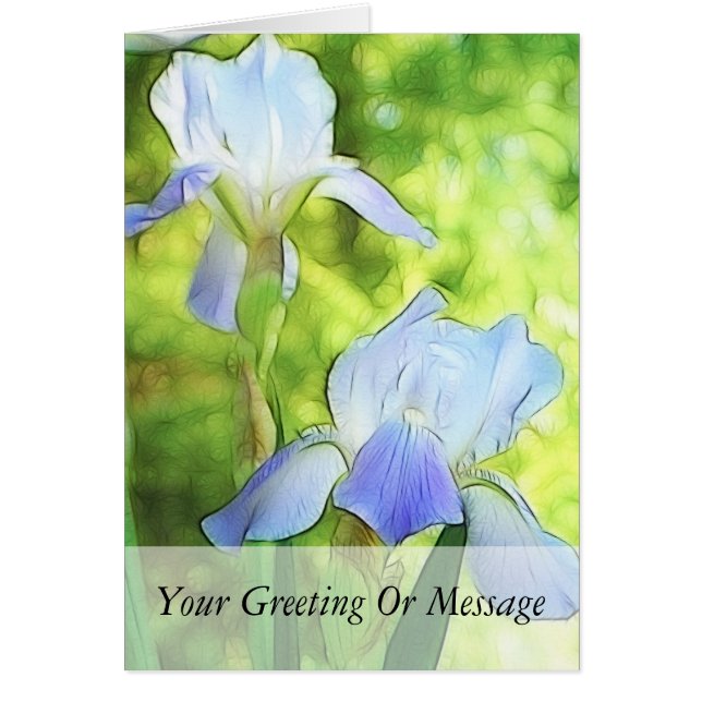 Romantic Blue Irises (Front)
