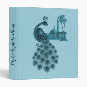 Romantic Blue Peacock Binder