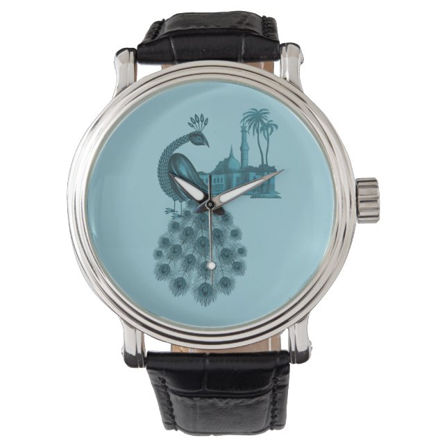 Romantic Blue Peacock Watch (Front)