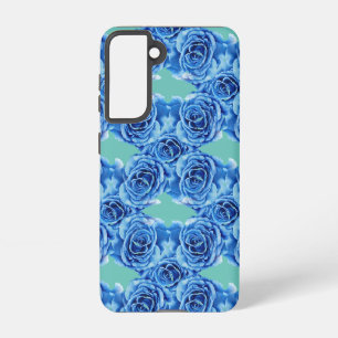 Romantic blue rose samsung galaxy case