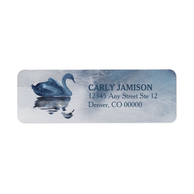 Romantic Blue Swan Wedding (Front)